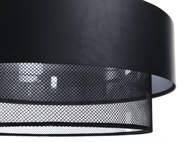 BPS koncept Závěsné svítidlo DUO ellegant, 1xE27, v. 102 cm, ø 40 cm Barva: Černá síťovina