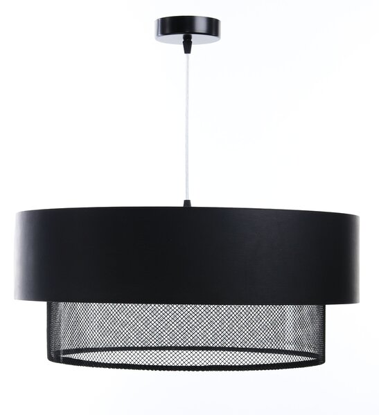 BPS koncept Závěsné svítidlo DUO ellegant, 1xE27, v. 102 cm, ø 40 cm Barva: Černá síťovina