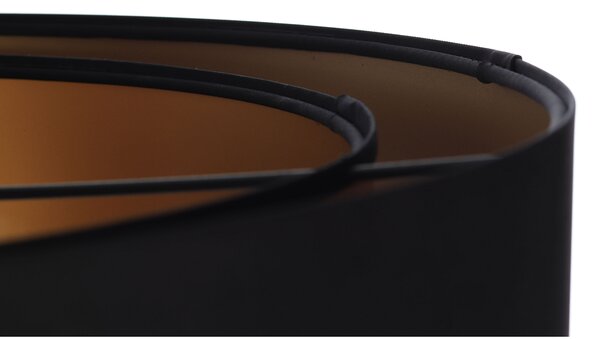 BPS koncept Závěsné svítidlo DUO ellegant černý satén, 1xE27, ø 40 cm, v. 20 cm Barva: Stříbrná