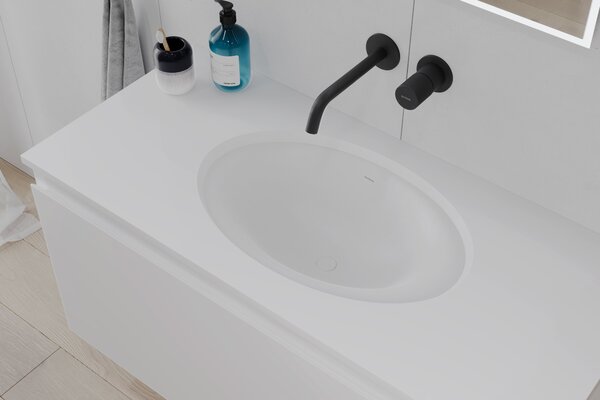 Oltens Gapa umyvadlo 61x41 cm oválné pod pult bílá lesk 40105000