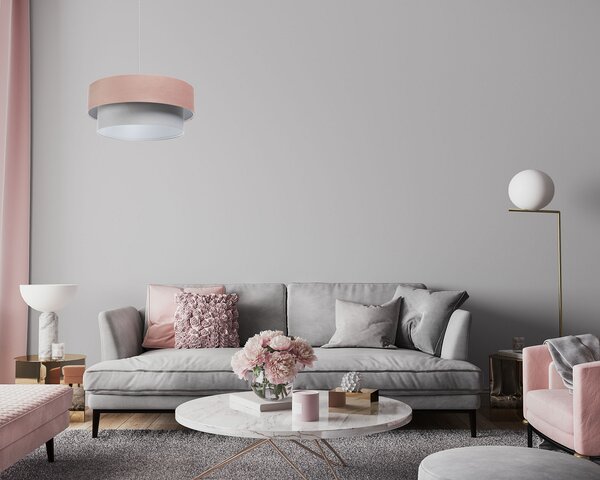 BPS koncept Závěsné svítidlo JASMIN 2 kruhy, 1xE27, ø 50 cm Barva: Šedá