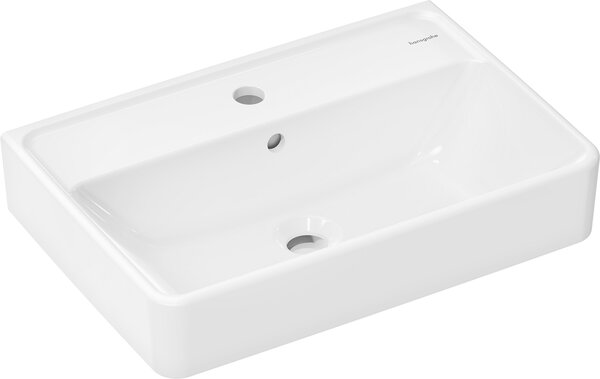 Hansgrohe Xanuia Q - Umyvadlo Compact 550x370mm s otvorem pro baterii, s přepadem, bílá 60209450