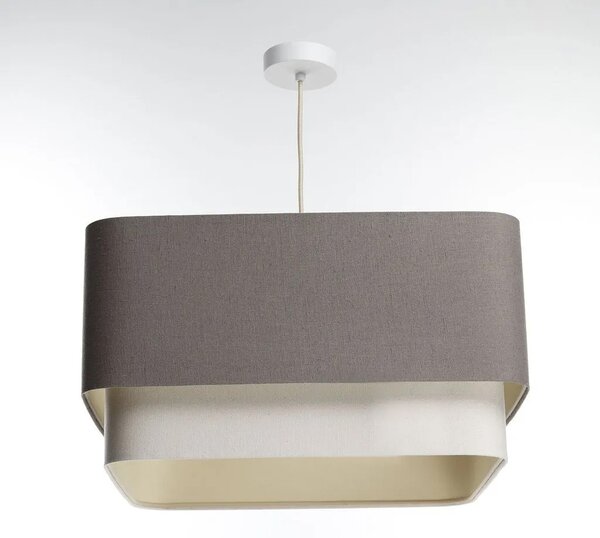 BPS koncept Závěsné svítidlo KWADRO DUO dvoubarevné, 1xE27, 51x47 cm Barva: Světlá šedá-béžová