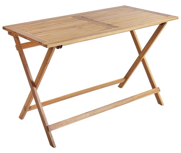 Zahradní jídelní stůl PROSSEDI 120 cm 60 cm Akáciové dřevo Hnědá