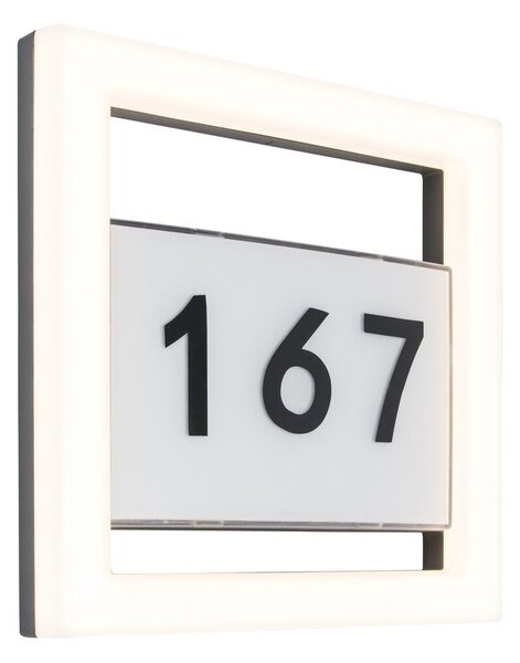Lutec 5194301118 LED venkovní nástěnná lampa Alice 1x13W | 800lm | 3000K | IP44 - s číslem domu