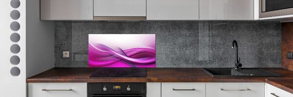 Skleněný panel do kuchynské linky Vlny pozadí pksh-85811207
