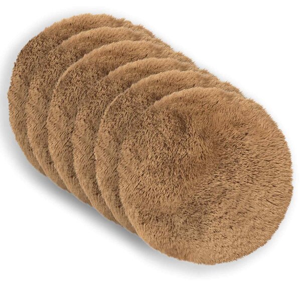 Polštář s polštářem HEERLEN 6 ks Taupe PV fleece