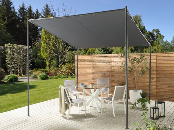 Zahradní pavilon VIMINO Kov 282 cm 294 cm Tmavě šedá