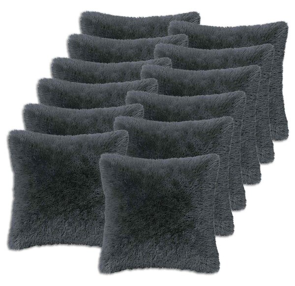 Polštář s polštářem HEERLEN 12 ks Antracitová PV fleece