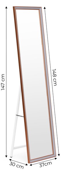 MODERNHOME Volně stojící zrcadlo DUO 148 cm béžové