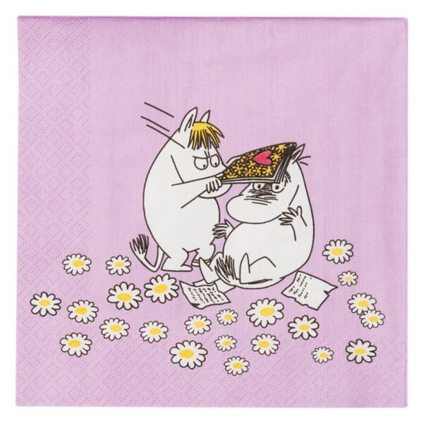Arabia Ubrousky Moomin Sweetheart 33x33cm, 20ks / fialové