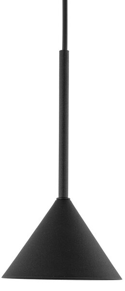 TK Lighting Závěsné světlo Cono Mini, 1 žárovka, Ø 12 cm, černé GU10, stmívatelný, Černá, Obývací pokoj / jídelna, kov, Moderní
