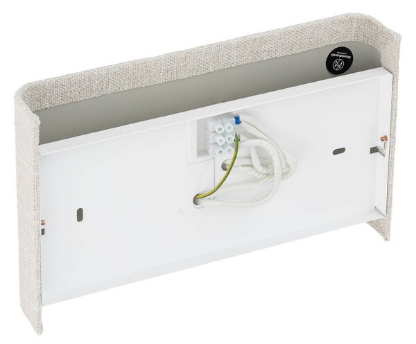 Nowodvorski Lighting Nástěnné světlo Santana B, krémové, textil, šířka 25 cm, G9, stmívatelný, Krémová / jantar, Obývací pokoj / jídelna, Textil / tkanina / hedvábí, Moderní, Nástěnné svítidlo / světlem dolů