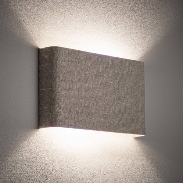 Nowodvorski Lighting Nástěnné světlo Santana B, krémové, textil, šířka 25 cm, G9, stmívatelný, Krémová / jantar, Obývací pokoj / jídelna, Textil / tkanina / hedvábí, Moderní, Nástěnné svítidlo / světlem dolů