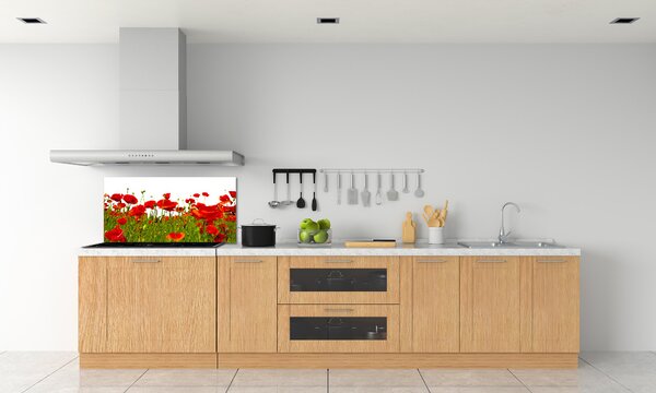 Dekorační panel sklo Polní mák pksh-86187461