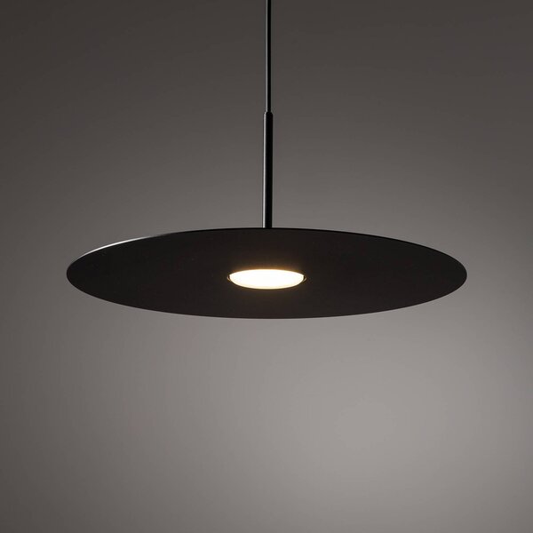 Nowodvorski Lighting Závěsné světlo Simone, černé, ocel, Ø 40 cm, GX53, stmívatelný, Černá, Obývací pokoj / jídelna, kov, Moderní