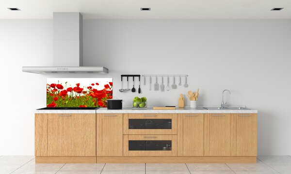 Dekorační panel sklo Polní mák pksh-86187461