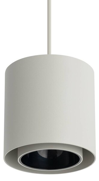 Nowodvorski Lighting Závěsné světlo Point Duo, hedvábně šedé, ocel, Ø 13 cm, GU10, stmívatelný, Hliník / šedá / zinek, Obývací pokoj / jídelna, kov, Moderní
