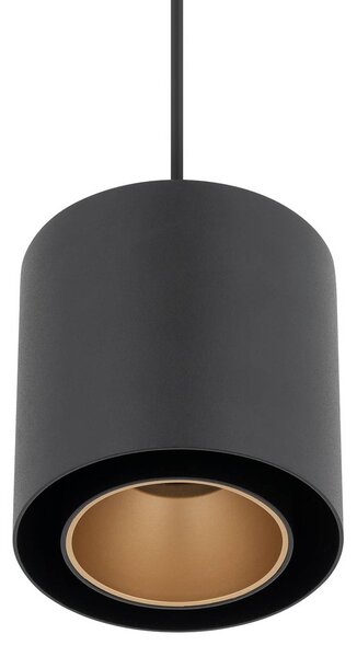 Nowodvorski Lighting Závěsné světlo Point Duo, černá/zlatá, ocel, Ø 13 cm, GU10, stmívatelný, Černá, Obývací pokoj / jídelna, kov, Moderní