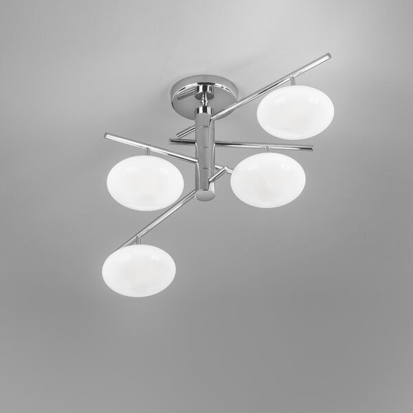 Metallux 260.344.02 Dolce, stropní svítidlo 4xG9, chrom/bílé sklo, 45x45cm