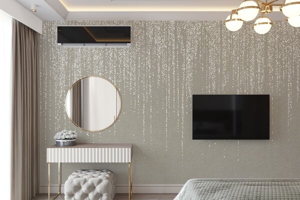 Fototapety Vertikální elegantní potisk tečkovaného věnce na béžovém texturovaném pozadí,, Fototapety 3D, Fototapety 3d listí, w08470 : uwalls.cz