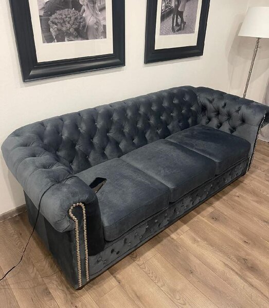 Chesterfield Oxford: Pohovka 3M light gray
