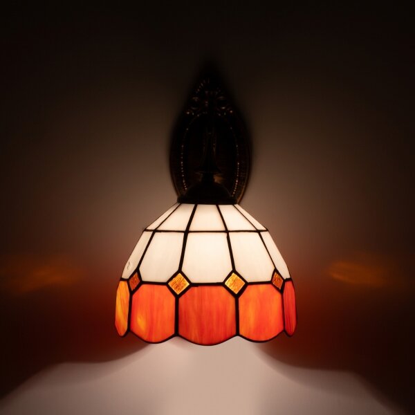 Brilagi - Tiffany vitrážová nástěnná lampa SIENNA 1xE14/40W/230V
