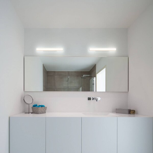 Wever & Ducré Lighting WEVER DUCRÉ LED nástěnné světlo Mirba 2.0 černá/bílá 61 cm IP44, Bílá / opál, Koupelna, Plast