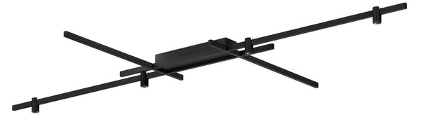 Wever & Ducré Lighting WEVER DUCRÉ LED stropní svítidlo Trace Grid 2.0 černé 927, stmívatelný, Černá, Obývací pokoj / jídelna, Hliník, Moderní