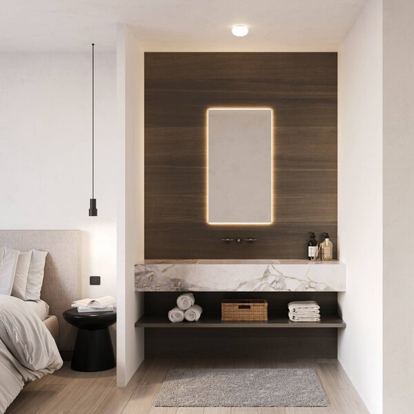 Wever & Ducré Lighting WEVER DUCRÉ LED stropní svítidlo Perlez 3.0 Ø 20 cm IP44 2 700 K, stmívatelný, Bílá / opál, Koupelna, Sklo