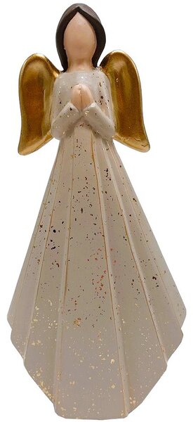 Dekorační anděl se zlatými křídly 31cm 3130047