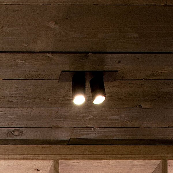 Wever & Ducré Lighting WEVER DUCRÉ podhledové bodové svítidlo Ceno 1.0 černý 927 listová pružina, Černá, Obývací pokoj / jídelna, Hliník, Moderní
