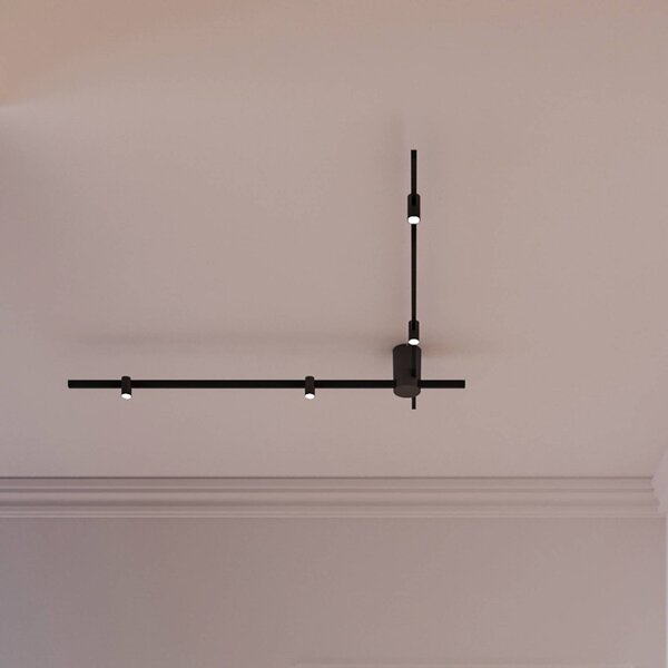 Wever & Ducré Lighting WEVER DUCRÉ LED stropní svítidlo Trace Spin 1.0 černé 927, stmívatelný, Černá, Obývací pokoj / jídelna, Hliník, Moderní