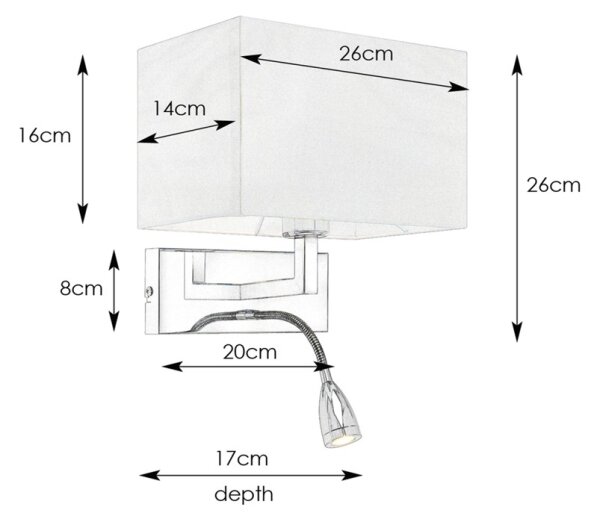 Markslöjd 106308 - LED Nástěnné svítidlo SAVOY LED/3W+E27/60W/230V