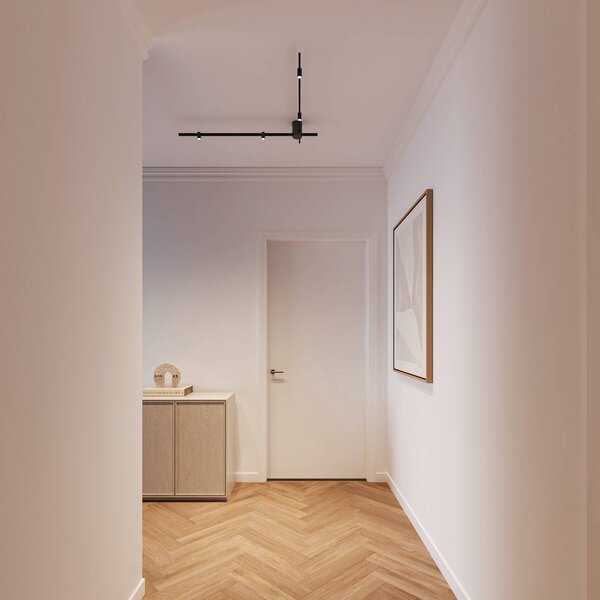Wever & Ducré Lighting WEVER DUCRÉ LED stropní svítidlo Trace Spin 1.0 černé 927, stmívatelný, Černá, Obývací pokoj / jídelna, Hliník, Moderní