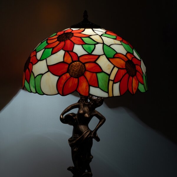Brilagi - Tiffany vitrážová stolní lampa SUNFLOWER 1xE27/60W/230V