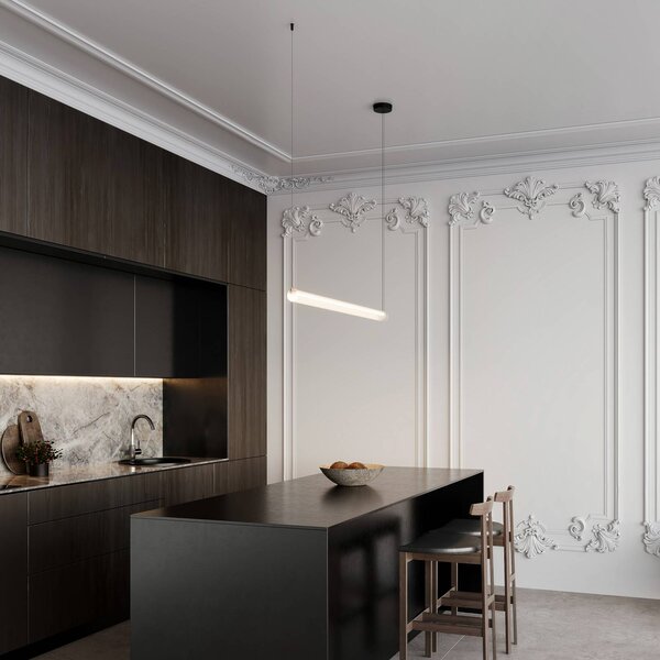 Wever & Ducré Lighting WEVER DUCRÉ LED závěsné světlo Finelle 1.0 béžové 2700K stmívatelné, stmívatelný, Krémová / jantar, Obývací pokoj / jídelna, Sklo, Moderní