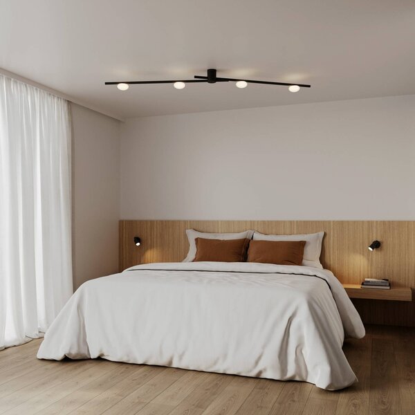 Wever & Ducré Lighting WEVER DUCRÉ LED stropní svítidlo Perlez Spin 1.0 černé 927, stmívatelný, Černá, Obývací pokoj / jídelna, Hliník, Moderní