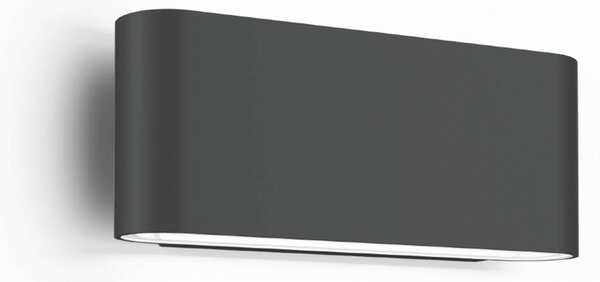 Wever & Ducré Lighting WEVER & DUCRÉ LED venkovní nástěnné svítidlo Kiosk 1.0 antracit 2700 K, stmívatelný, Černá, Hliník, Nástěnné svítidlo