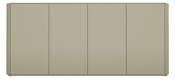 Komoda Elivo 200 cm čtyřdveřová - eukalyptus / dub baltic dune