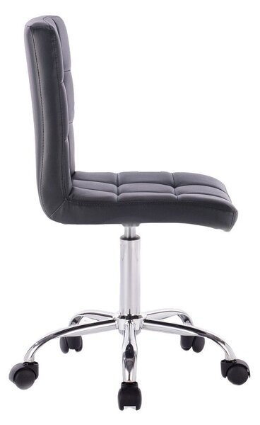 LuxuryForm DESIGN Židle TOLEDO na stříbrné podstavě s kolečky - černá