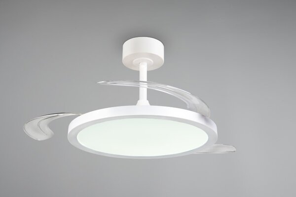TRIO Reality R64452131 KASFJORD stropní svítidlo s ventilátorem D1060mm SMD LED 34W/3900lm 2700-6500K bílá, dálkový ovladač