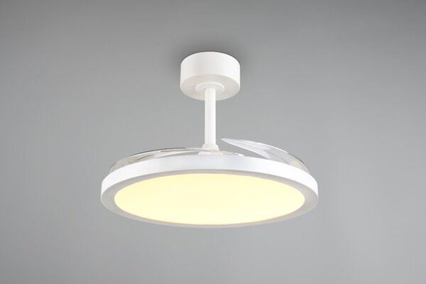 TRIO Reality R64452131 KASFJORD stropní svítidlo s ventilátorem D1060mm SMD LED 34W/3900lm 2700-6500K bílá, dálkový ovladač