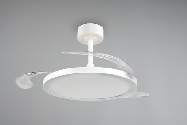 TRIO Reality R64452131 KASFJORD stropní svítidlo s ventilátorem D1060mm SMD LED 34W/3900lm 2700-6500K bílá, dálkový ovladač