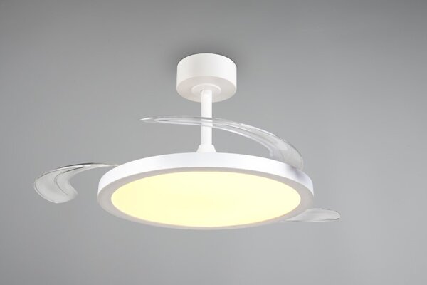 TRIO Reality R64452131 KASFJORD stropní svítidlo s ventilátorem D1060mm SMD LED 34W/3900lm 2700-6500K bílá, dálkový ovladač