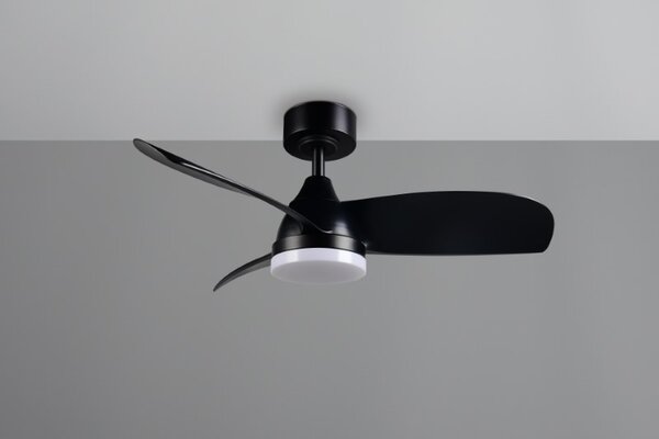 TRIO Reality R62732132 HELSINKI Stropní ventilátor s osvětlením D900mm SMD LED 20W/2500lm 2700-6000K černá, dálkový ovladač