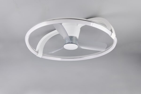 TRIO Reality R64262131 STOCKHOLM stropní svítidlo s ventilátorem D730mm SMD LED 37W/4300lm 2700-6500K bílá, dálkový ovladač