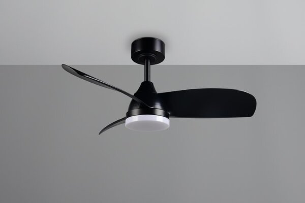 TRIO Reality R62732132 HELSINKI Stropní ventilátor s osvětlením D900mm SMD LED 20W/2500lm 2700-6000K černá, dálkový ovladač