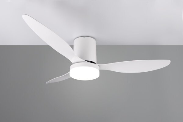 TRIO Reality R64202131 GÖTEBORG Stropní ventilátor s osvětlením D1320mm SMD LED 20W/2500lm 2700-6000K bílá, dálkový ovladač