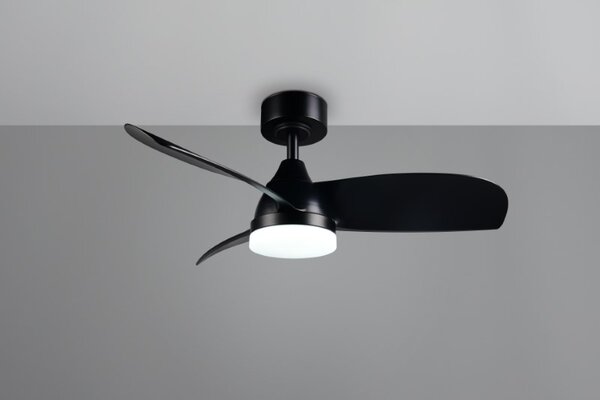 TRIO Reality R62732132 HELSINKI Stropní ventilátor s osvětlením D900mm SMD LED 20W/2500lm 2700-6000K černá, dálkový ovladač